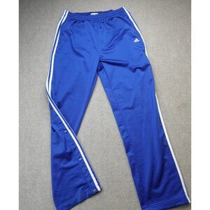 Vintage Adidas Pants Large Blue Tear Break Away Satin Y2K Embroidered 2001